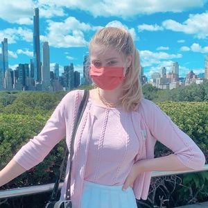 FREE with $25 purchase! Vintage pink cardigan